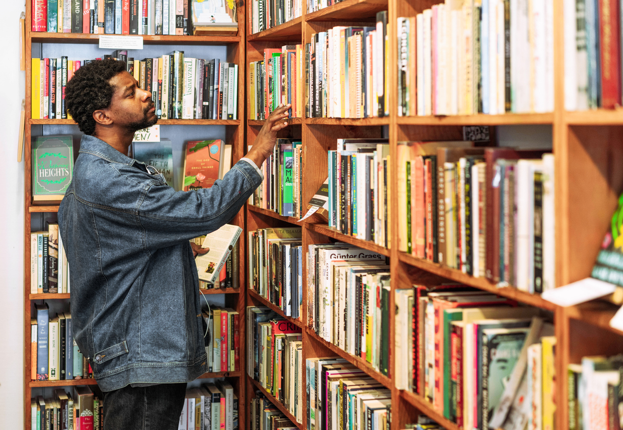 Peruse the Shelves of an Independent Bookstore in Dallas